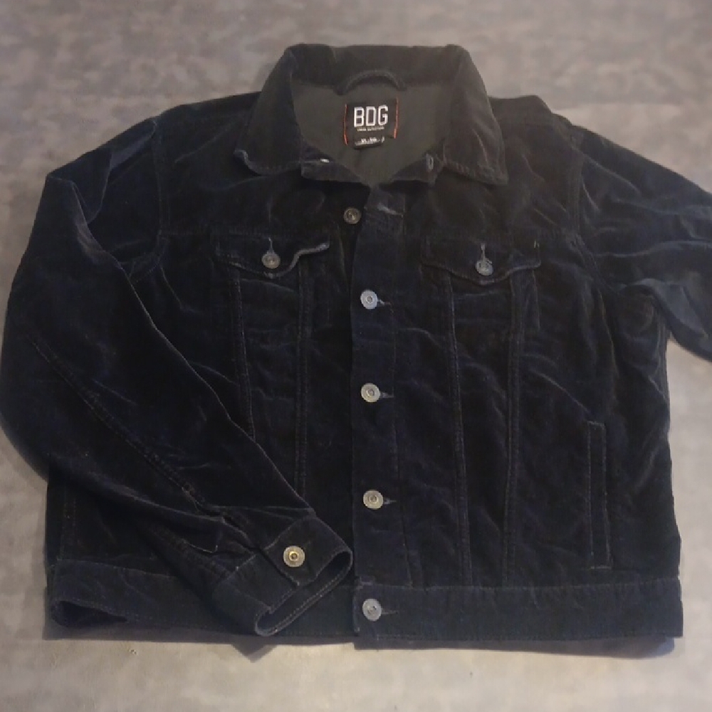 Men's Urban Outfitters BDG Black Corduroy Trucker Jacket - Picture 4 of 10